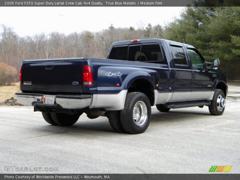 True Blue Metallic / Medium Flint 2006 Ford F350 Super Duty Lariat Crew Cab 4x4 Dually