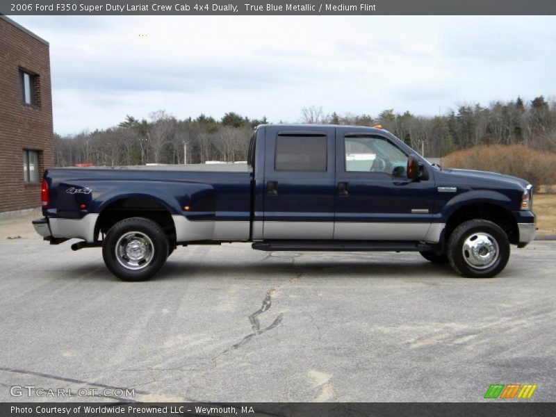 True Blue Metallic / Medium Flint 2006 Ford F350 Super Duty Lariat Crew Cab 4x4 Dually