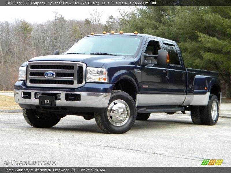 True Blue Metallic / Medium Flint 2006 Ford F350 Super Duty Lariat Crew Cab 4x4 Dually