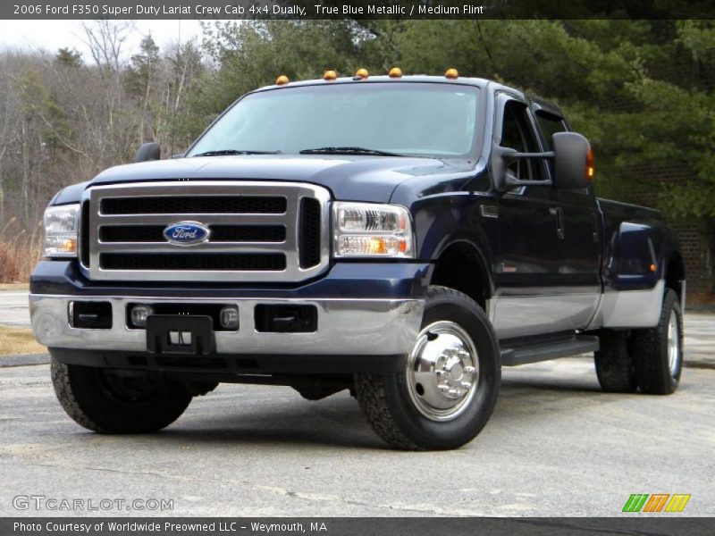 True Blue Metallic / Medium Flint 2006 Ford F350 Super Duty Lariat Crew Cab 4x4 Dually
