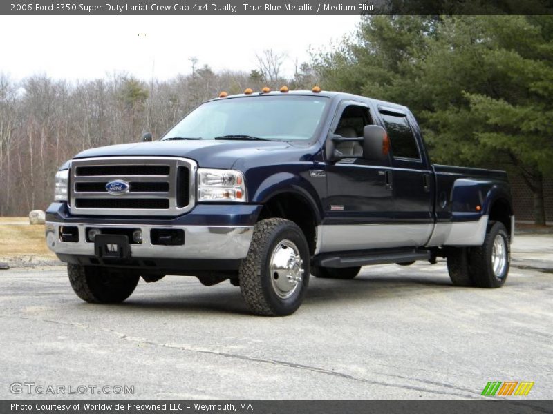 True Blue Metallic / Medium Flint 2006 Ford F350 Super Duty Lariat Crew Cab 4x4 Dually