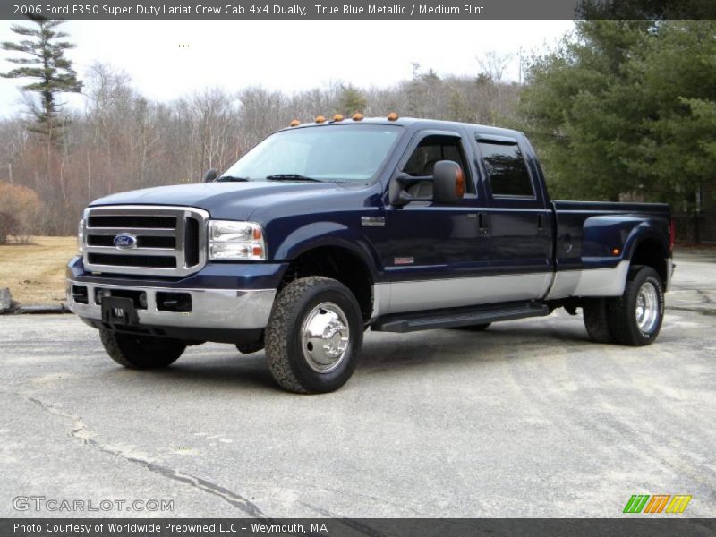 True Blue Metallic / Medium Flint 2006 Ford F350 Super Duty Lariat Crew Cab 4x4 Dually