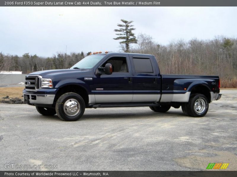 True Blue Metallic / Medium Flint 2006 Ford F350 Super Duty Lariat Crew Cab 4x4 Dually