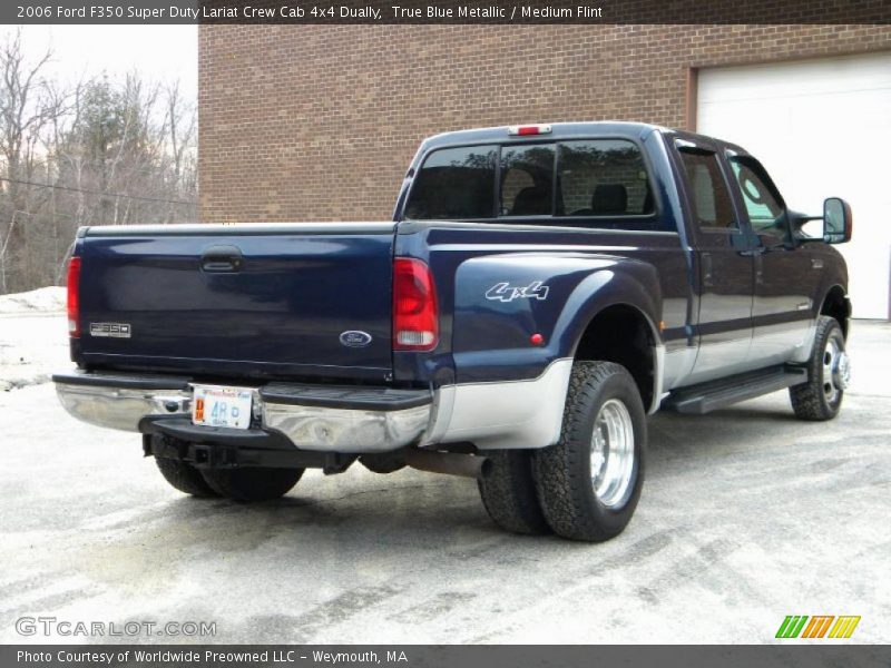 True Blue Metallic / Medium Flint 2006 Ford F350 Super Duty Lariat Crew Cab 4x4 Dually