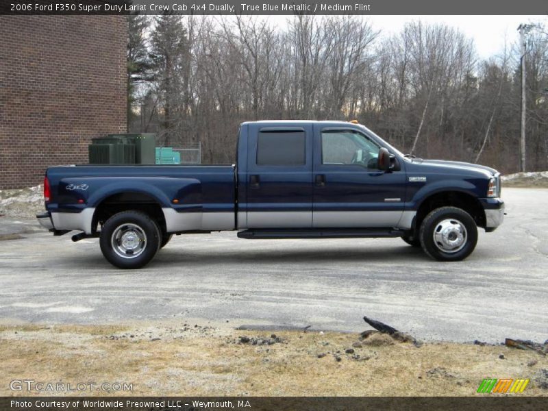 True Blue Metallic / Medium Flint 2006 Ford F350 Super Duty Lariat Crew Cab 4x4 Dually