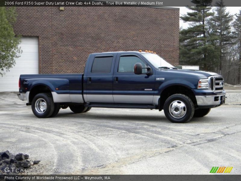 True Blue Metallic / Medium Flint 2006 Ford F350 Super Duty Lariat Crew Cab 4x4 Dually