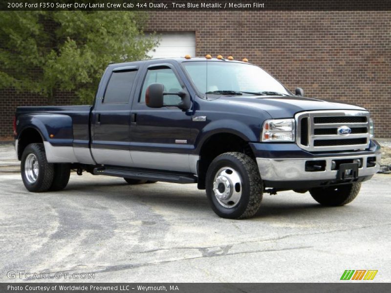 True Blue Metallic / Medium Flint 2006 Ford F350 Super Duty Lariat Crew Cab 4x4 Dually