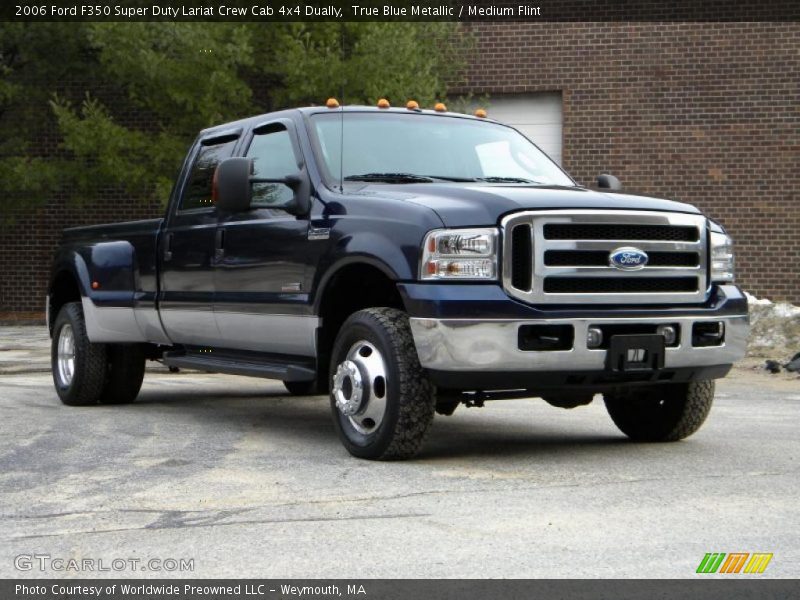 True Blue Metallic / Medium Flint 2006 Ford F350 Super Duty Lariat Crew Cab 4x4 Dually