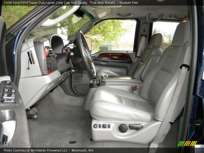True Blue Metallic / Medium Flint 2006 Ford F350 Super Duty Lariat Crew Cab 4x4 Dually