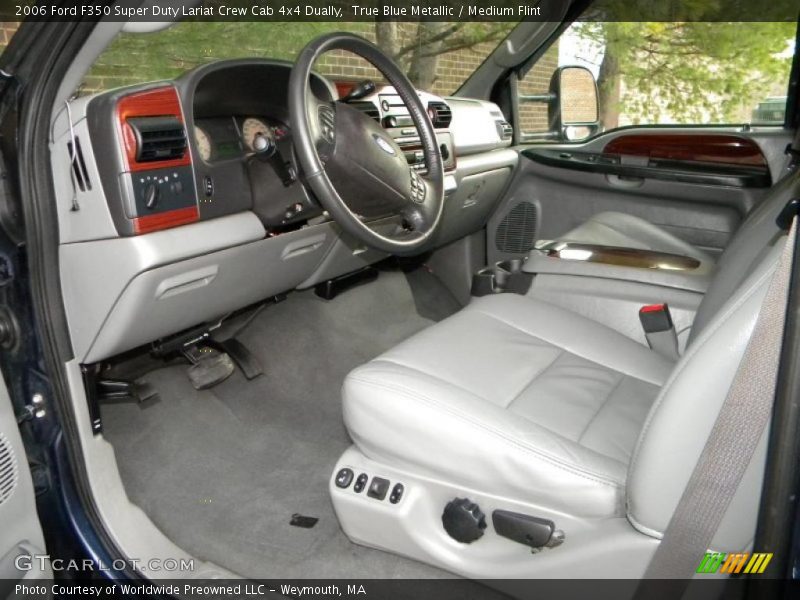 True Blue Metallic / Medium Flint 2006 Ford F350 Super Duty Lariat Crew Cab 4x4 Dually
