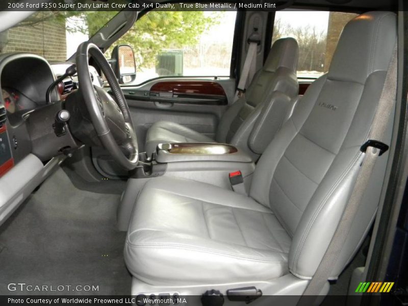 True Blue Metallic / Medium Flint 2006 Ford F350 Super Duty Lariat Crew Cab 4x4 Dually