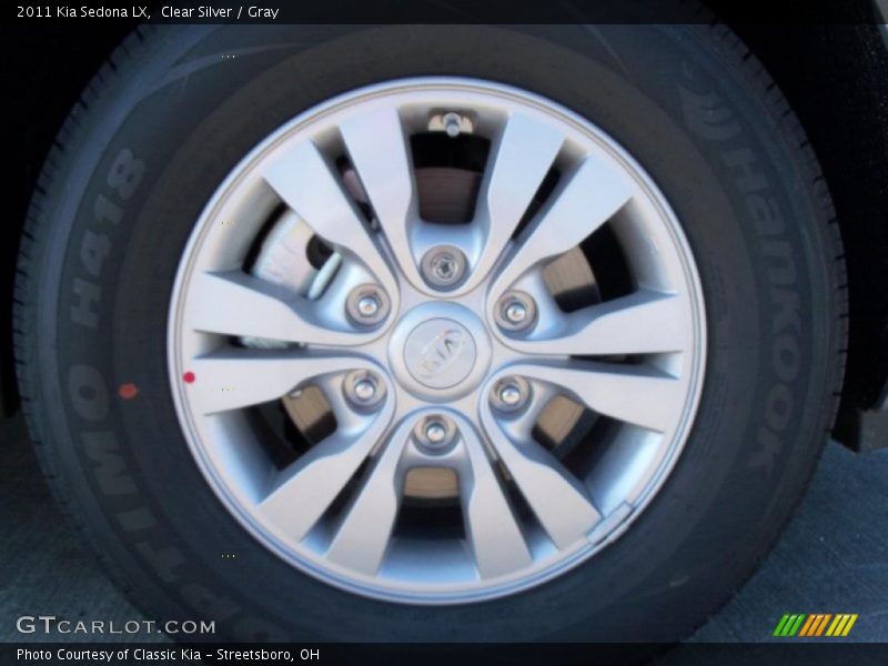 Clear Silver / Gray 2011 Kia Sedona LX