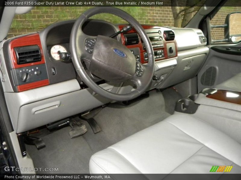 True Blue Metallic / Medium Flint 2006 Ford F350 Super Duty Lariat Crew Cab 4x4 Dually