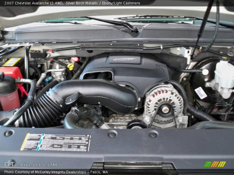 Silver Birch Metallic / Ebony/Light Cashmere 2007 Chevrolet Avalanche LS 4WD
