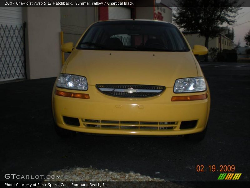 Summer Yellow / Charcoal Black 2007 Chevrolet Aveo 5 LS Hatchback