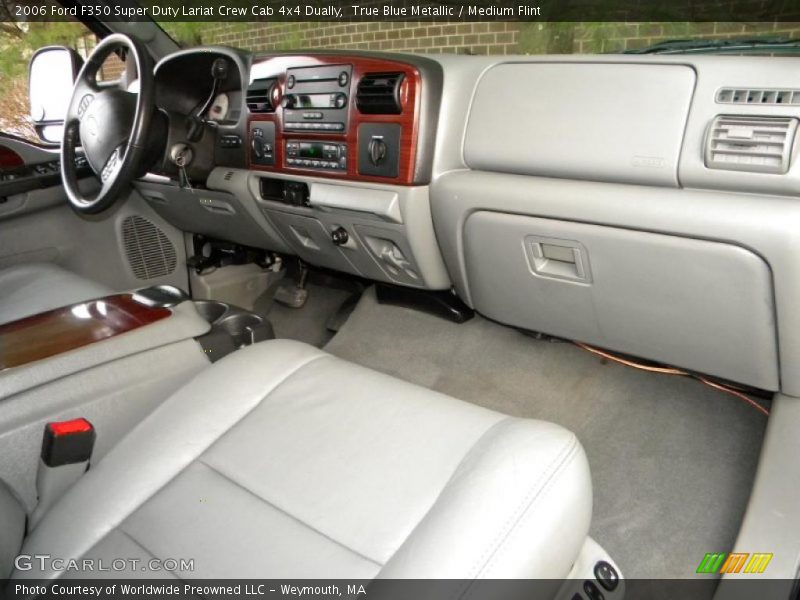 True Blue Metallic / Medium Flint 2006 Ford F350 Super Duty Lariat Crew Cab 4x4 Dually