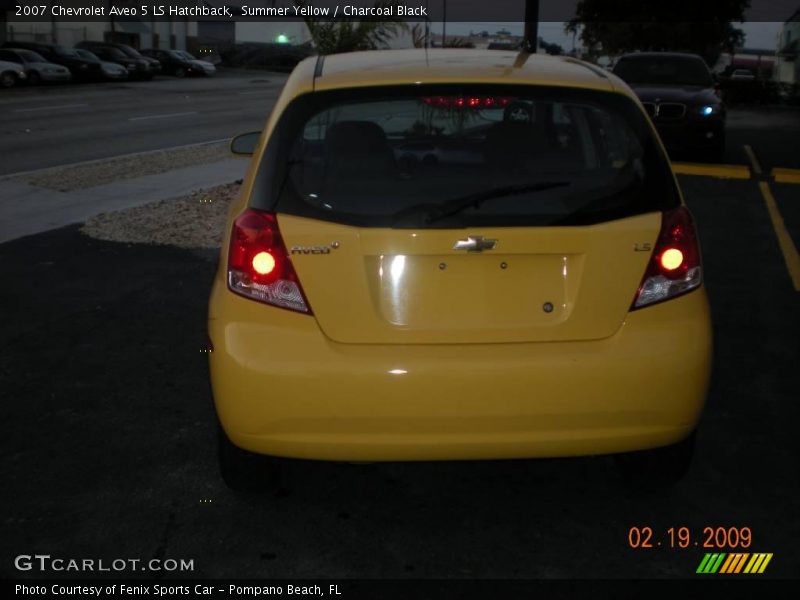 Summer Yellow / Charcoal Black 2007 Chevrolet Aveo 5 LS Hatchback