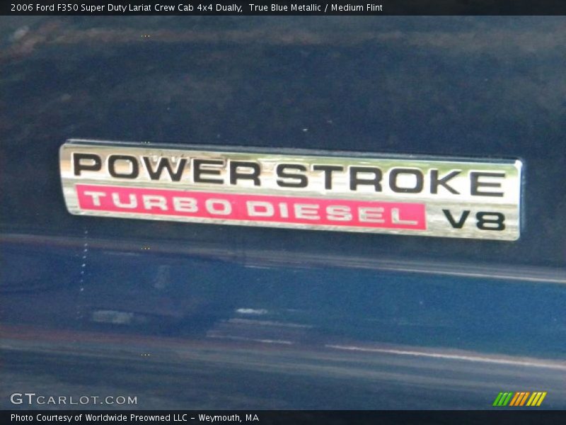 True Blue Metallic / Medium Flint 2006 Ford F350 Super Duty Lariat Crew Cab 4x4 Dually