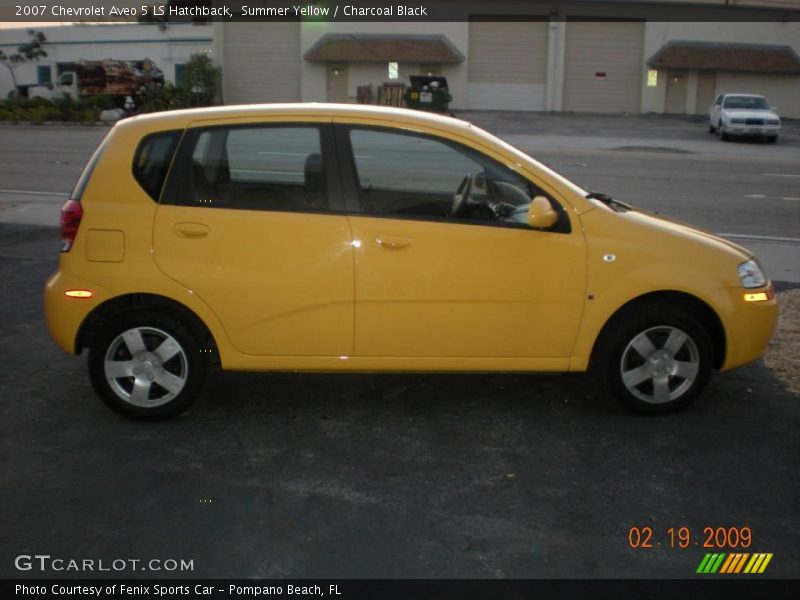 Summer Yellow / Charcoal Black 2007 Chevrolet Aveo 5 LS Hatchback