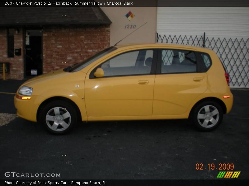 Summer Yellow / Charcoal Black 2007 Chevrolet Aveo 5 LS Hatchback
