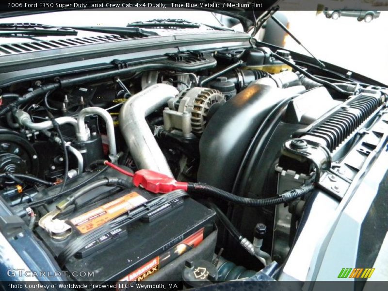 True Blue Metallic / Medium Flint 2006 Ford F350 Super Duty Lariat Crew Cab 4x4 Dually