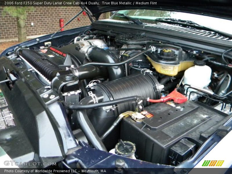 True Blue Metallic / Medium Flint 2006 Ford F350 Super Duty Lariat Crew Cab 4x4 Dually