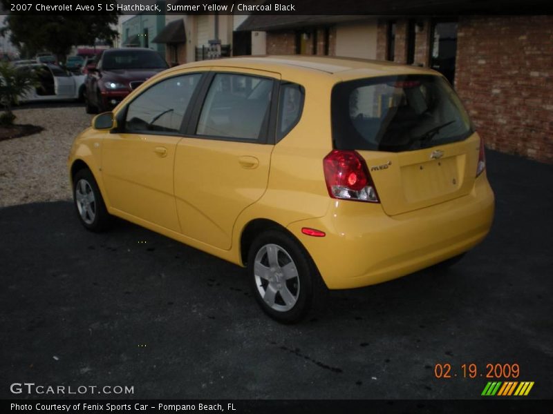 Summer Yellow / Charcoal Black 2007 Chevrolet Aveo 5 LS Hatchback
