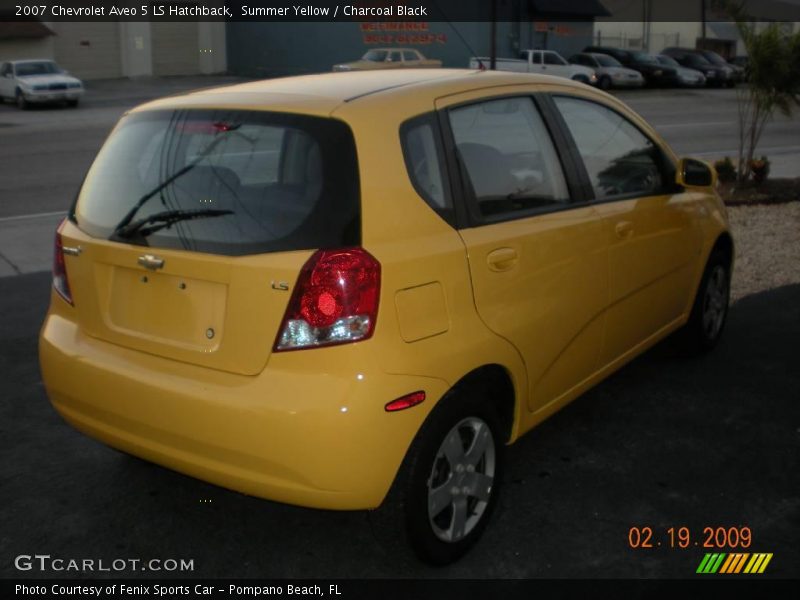Summer Yellow / Charcoal Black 2007 Chevrolet Aveo 5 LS Hatchback