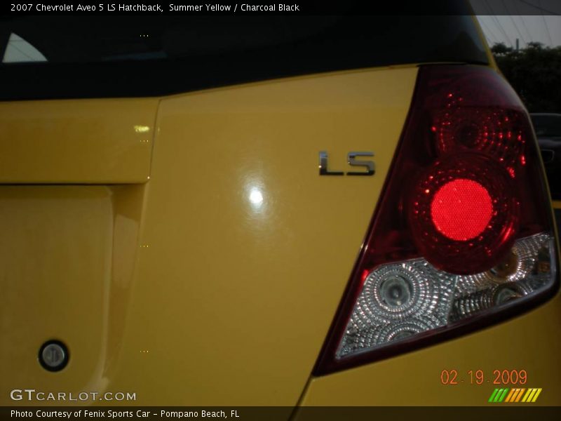 Summer Yellow / Charcoal Black 2007 Chevrolet Aveo 5 LS Hatchback