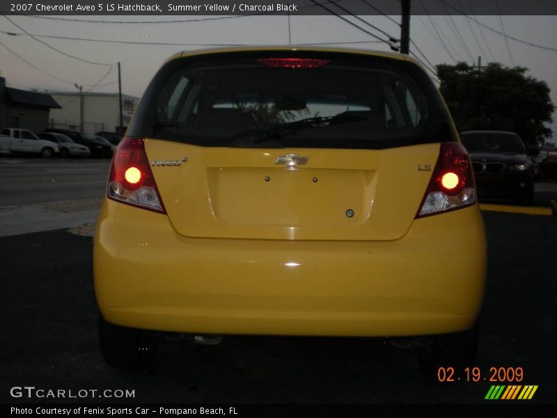 Summer Yellow / Charcoal Black 2007 Chevrolet Aveo 5 LS Hatchback