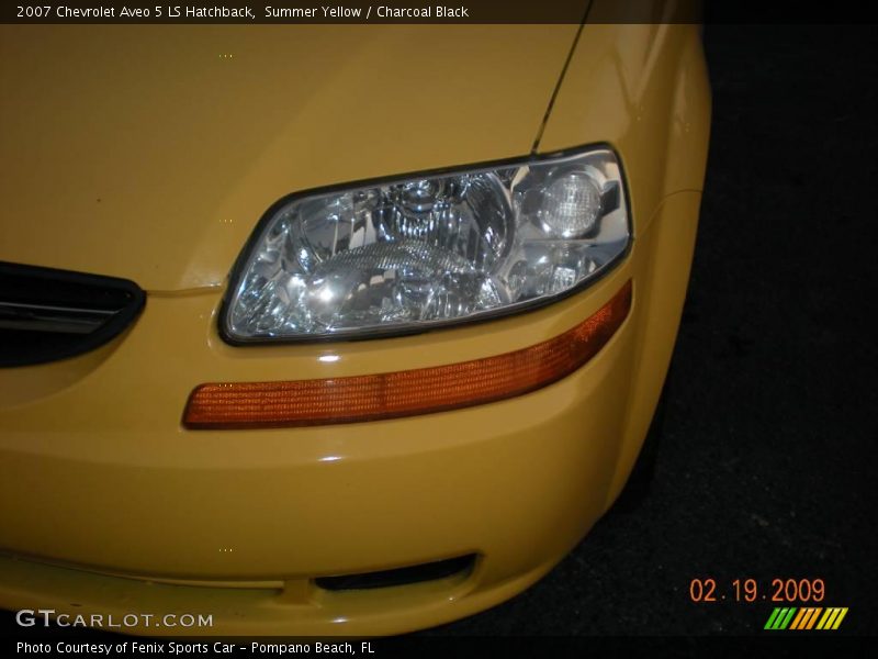 Summer Yellow / Charcoal Black 2007 Chevrolet Aveo 5 LS Hatchback