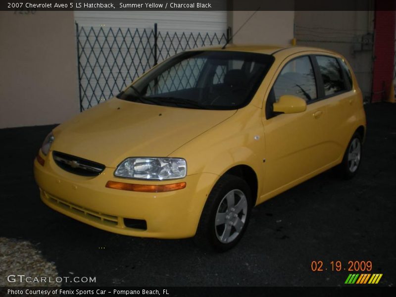 Summer Yellow / Charcoal Black 2007 Chevrolet Aveo 5 LS Hatchback