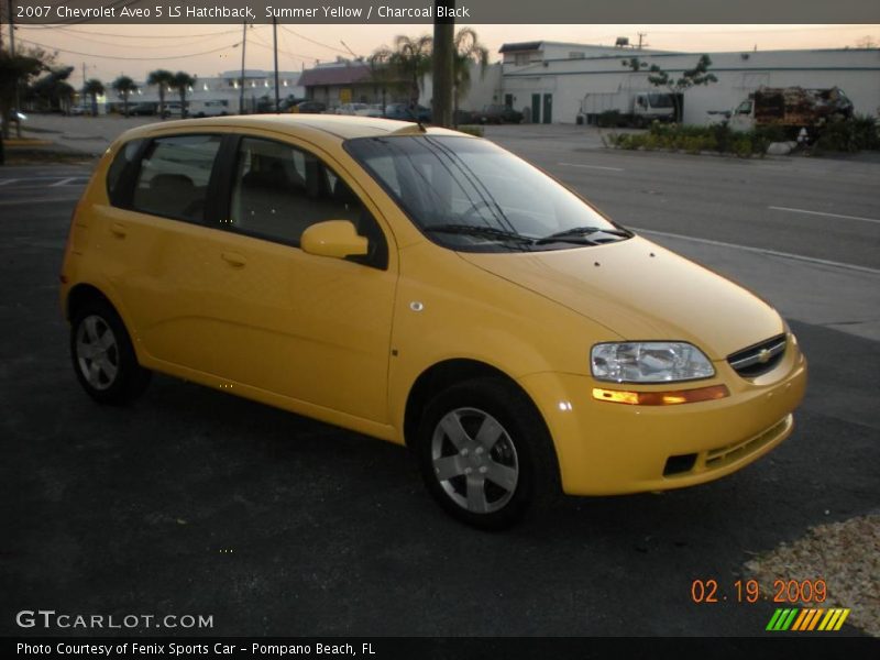 Summer Yellow / Charcoal Black 2007 Chevrolet Aveo 5 LS Hatchback