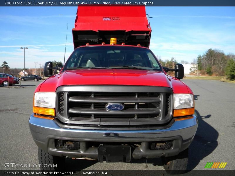 Red / Medium Graphite 2000 Ford F550 Super Duty XL Regular Cab 4x4 Dump Truck