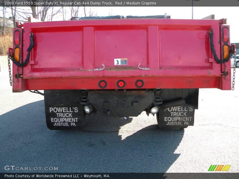 Red / Medium Graphite 2000 Ford F550 Super Duty XL Regular Cab 4x4 Dump Truck