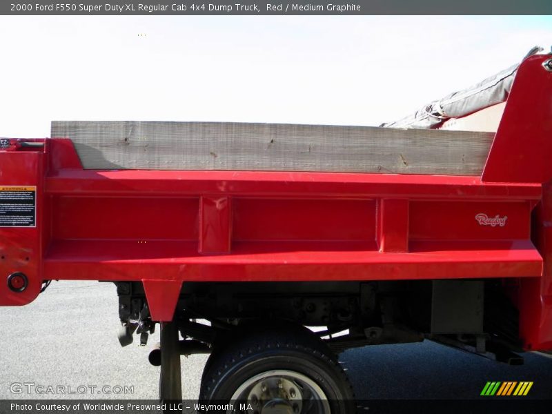 Red / Medium Graphite 2000 Ford F550 Super Duty XL Regular Cab 4x4 Dump Truck