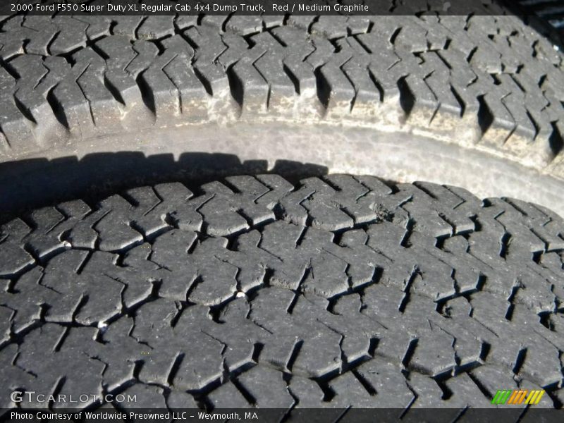 Red / Medium Graphite 2000 Ford F550 Super Duty XL Regular Cab 4x4 Dump Truck