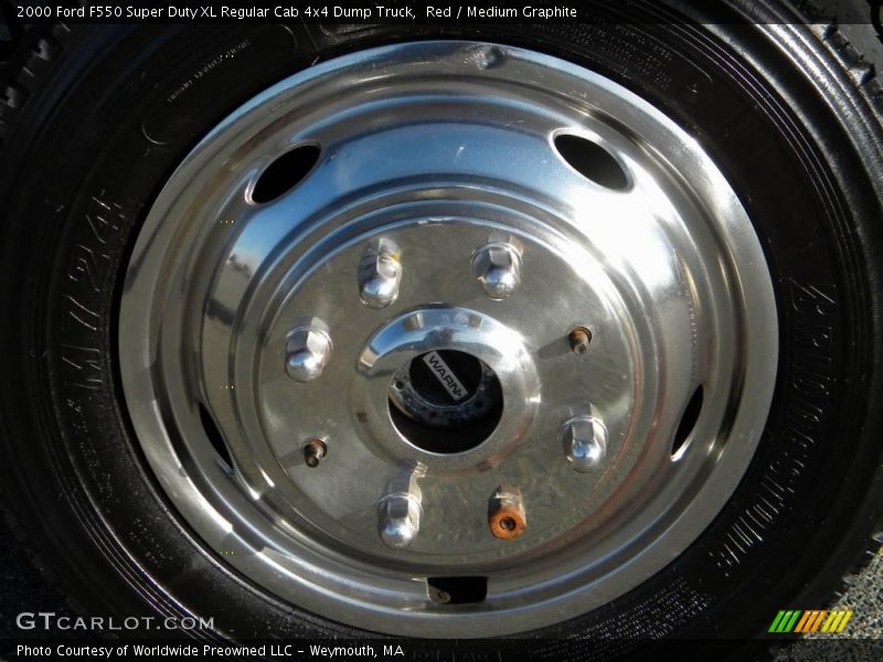 Red / Medium Graphite 2000 Ford F550 Super Duty XL Regular Cab 4x4 Dump Truck