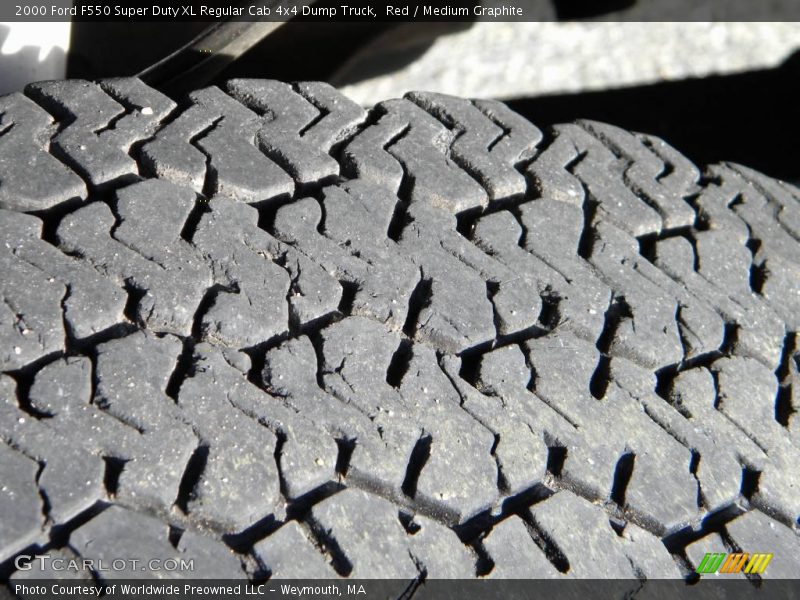 Red / Medium Graphite 2000 Ford F550 Super Duty XL Regular Cab 4x4 Dump Truck