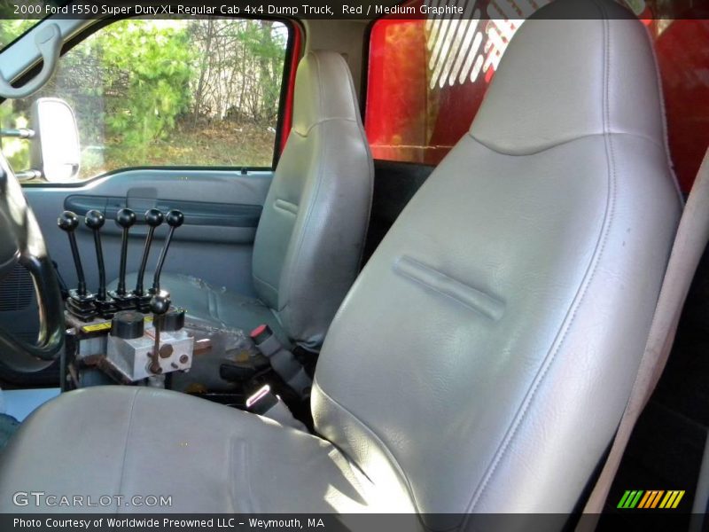 Red / Medium Graphite 2000 Ford F550 Super Duty XL Regular Cab 4x4 Dump Truck