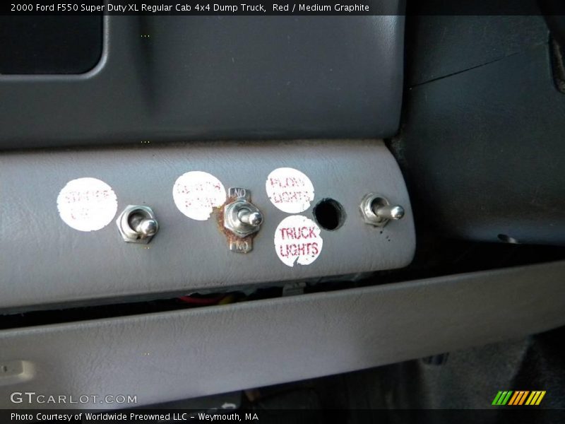 Red / Medium Graphite 2000 Ford F550 Super Duty XL Regular Cab 4x4 Dump Truck