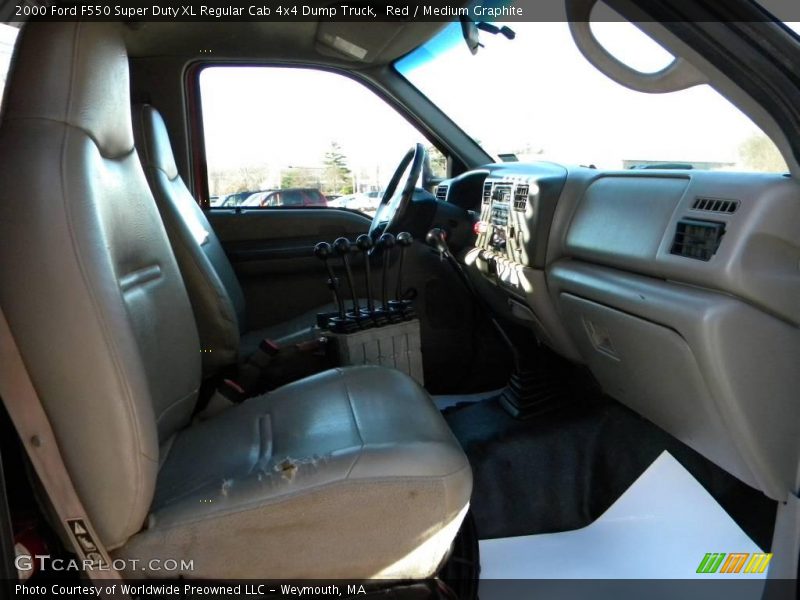 Red / Medium Graphite 2000 Ford F550 Super Duty XL Regular Cab 4x4 Dump Truck