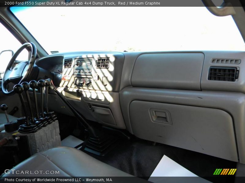 Red / Medium Graphite 2000 Ford F550 Super Duty XL Regular Cab 4x4 Dump Truck