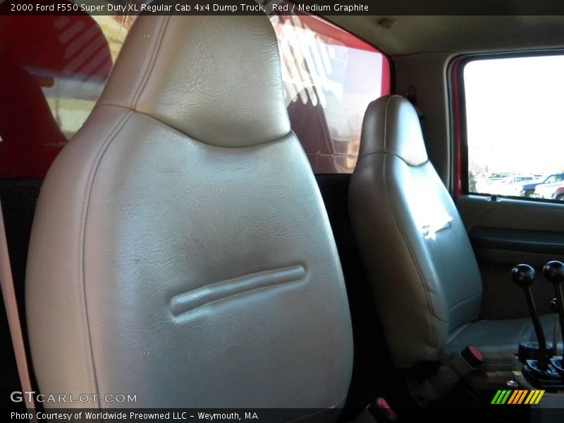 Red / Medium Graphite 2000 Ford F550 Super Duty XL Regular Cab 4x4 Dump Truck