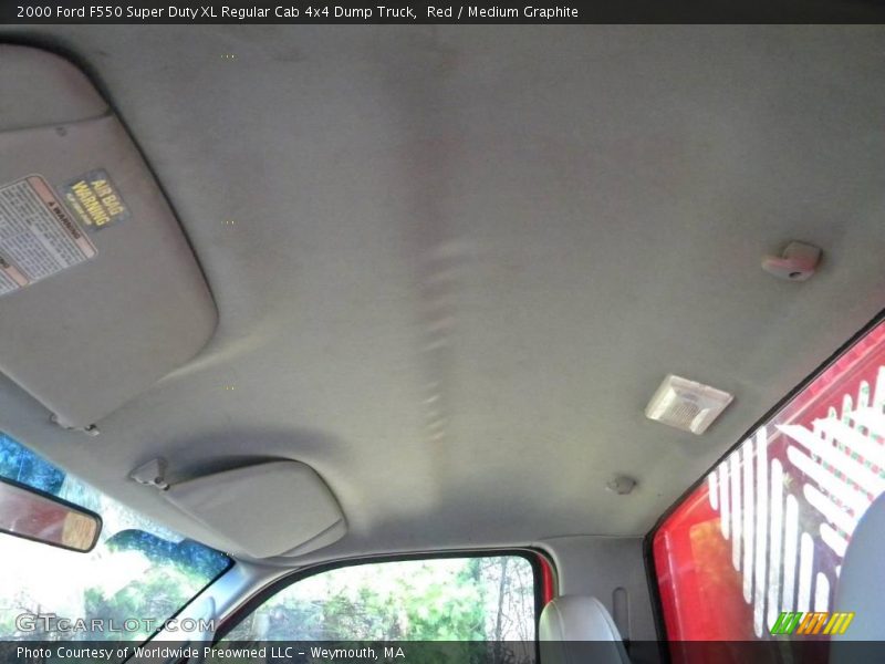 Red / Medium Graphite 2000 Ford F550 Super Duty XL Regular Cab 4x4 Dump Truck