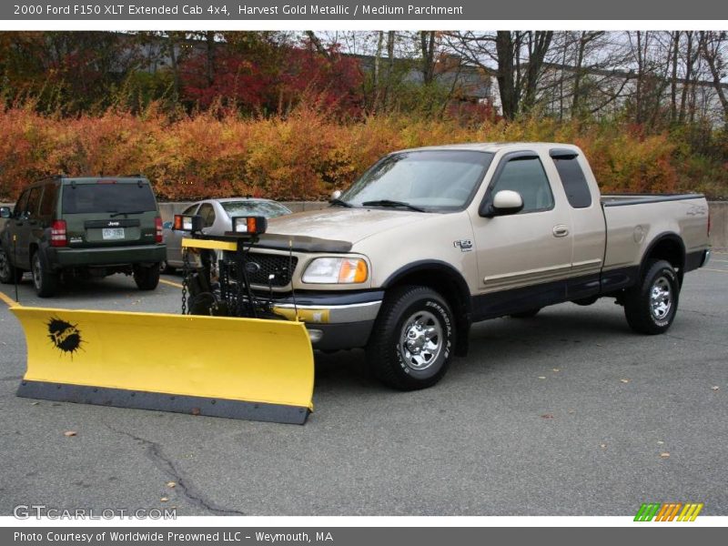 Harvest Gold Metallic / Medium Parchment 2000 Ford F150 XLT Extended Cab 4x4