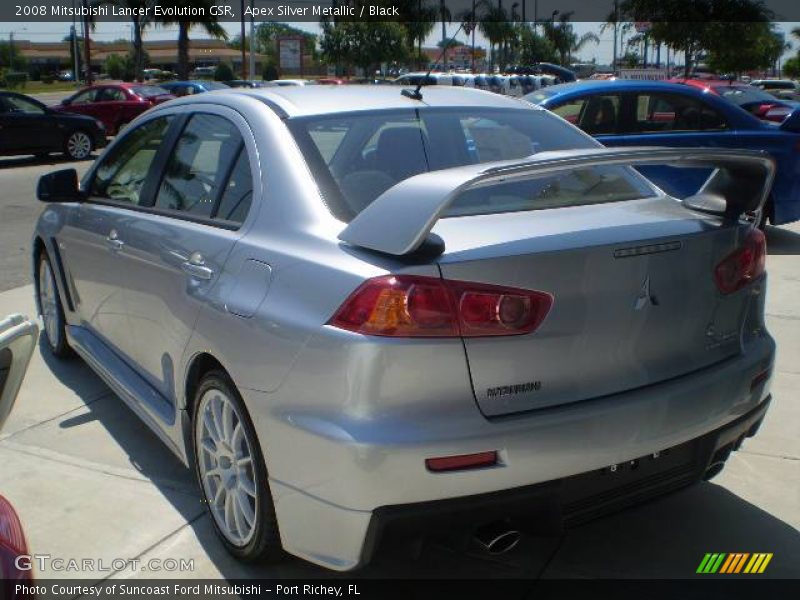 Apex Silver Metallic / Black 2008 Mitsubishi Lancer Evolution GSR