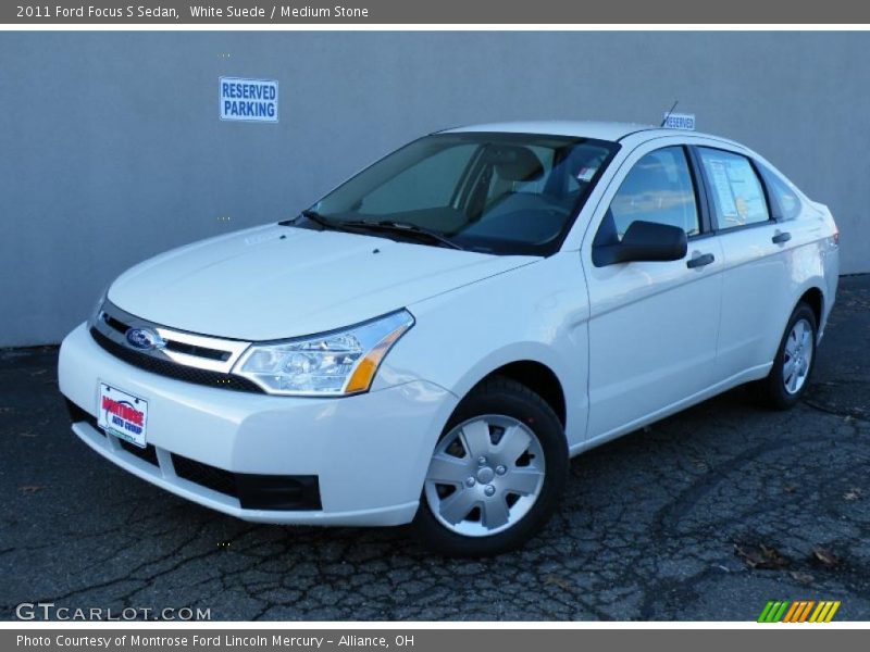 White Suede / Medium Stone 2011 Ford Focus S Sedan