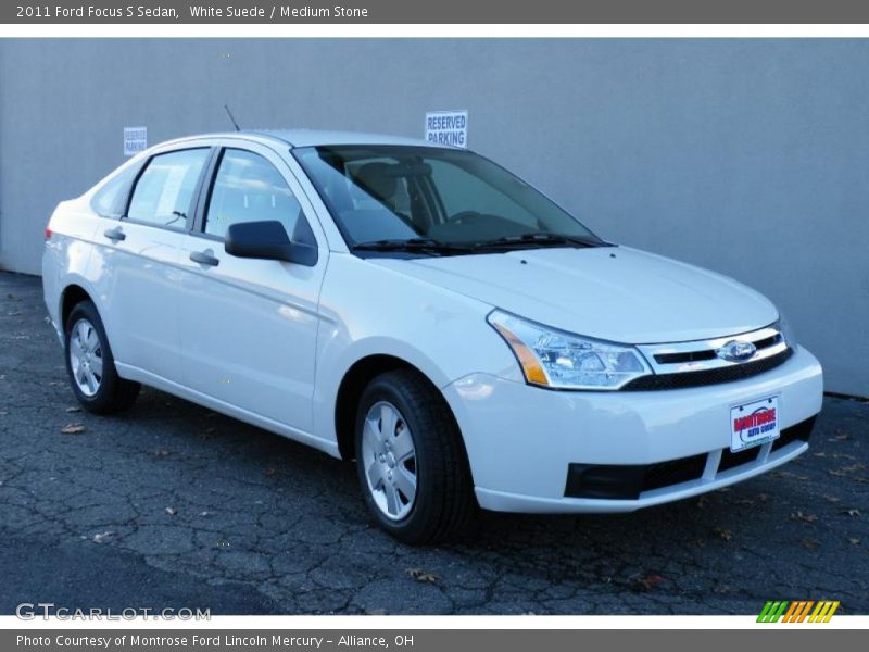 White Suede / Medium Stone 2011 Ford Focus S Sedan