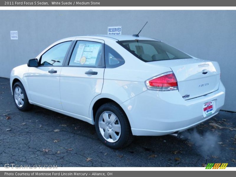 White Suede / Medium Stone 2011 Ford Focus S Sedan